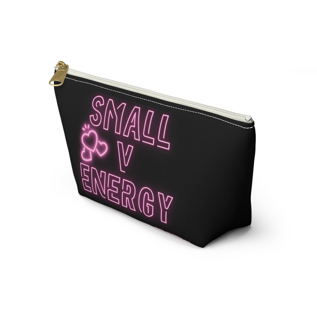 Accessory Pouch — "Small V Energy" Neon Makeup Bag
