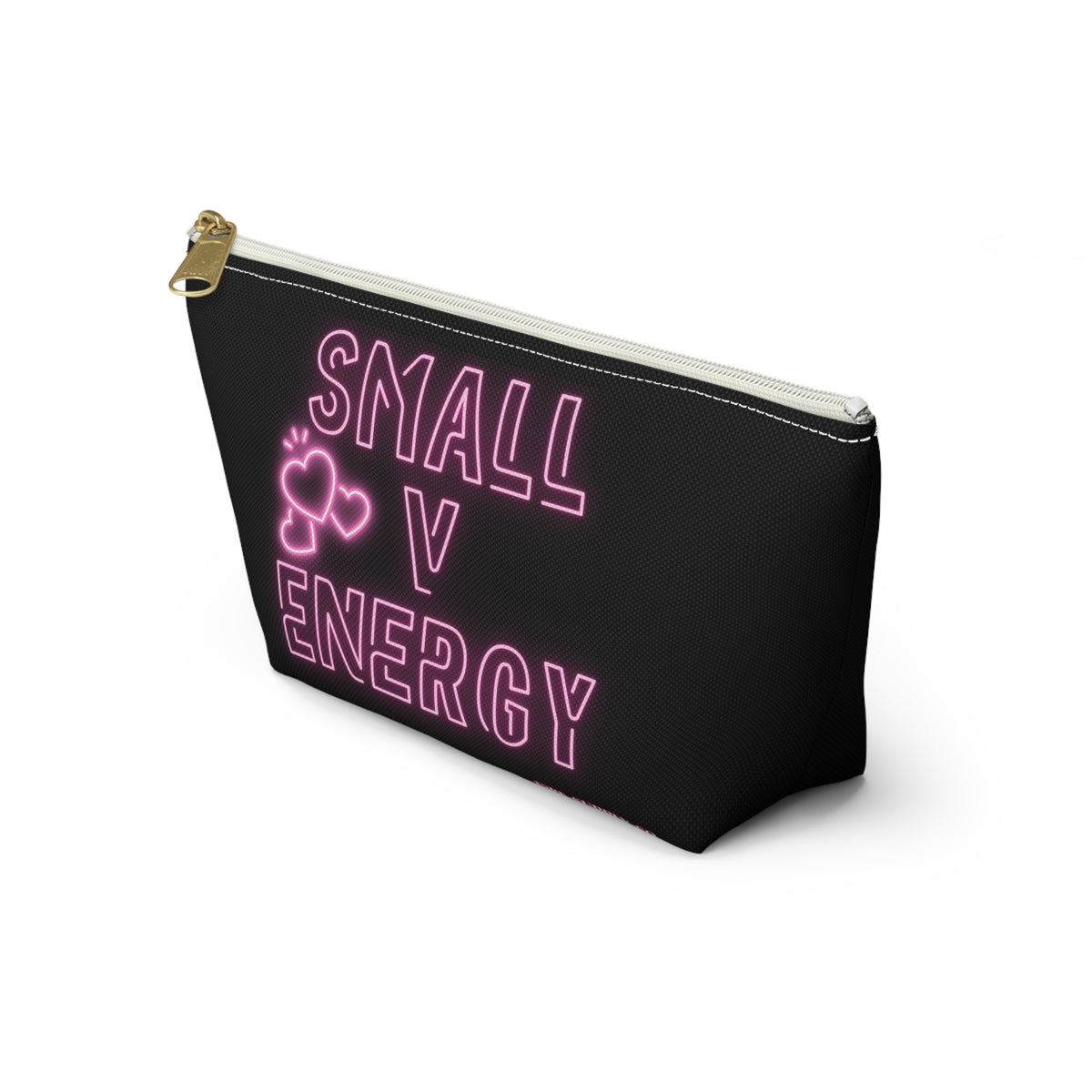 Accessory Pouch — "Small V Energy" Neon Makeup Bag