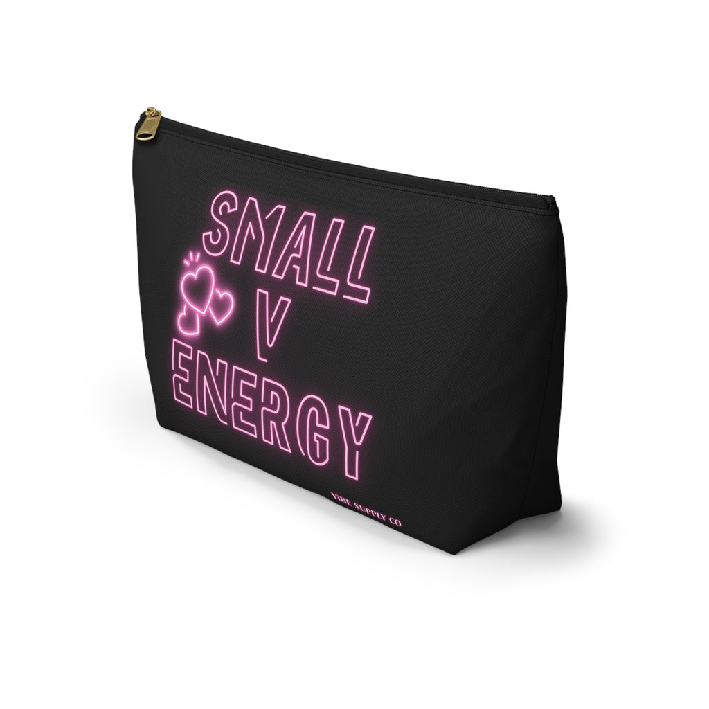 Accessory Pouch — "Small V Energy" Neon Makeup Bag
