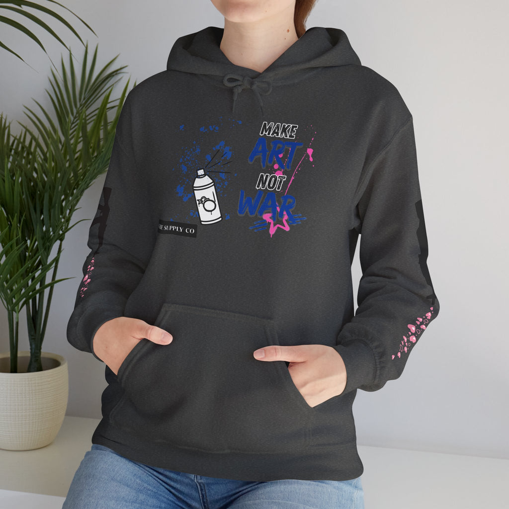 Art Not War Hoodie — "Make Art Not War" Streetwear Pullover