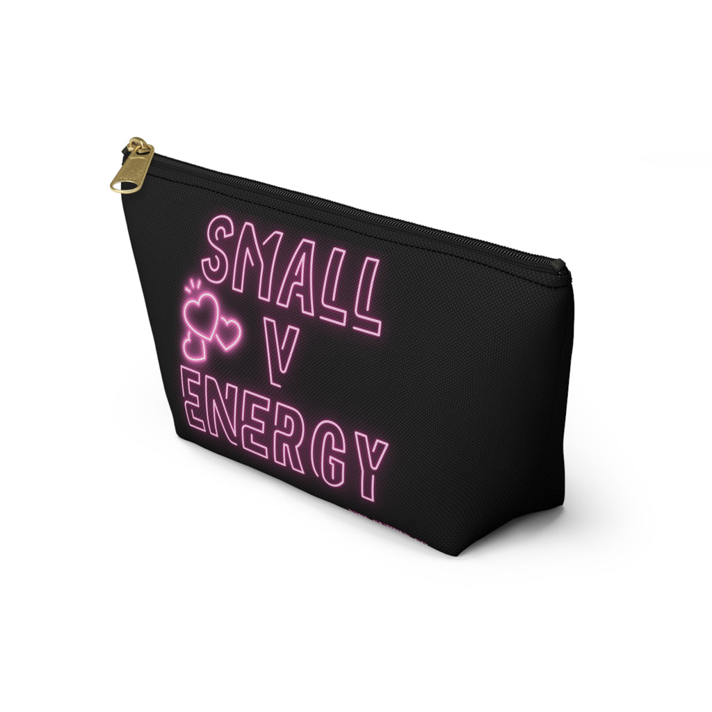Accessory Pouch — "Small V Energy" Neon Makeup Bag