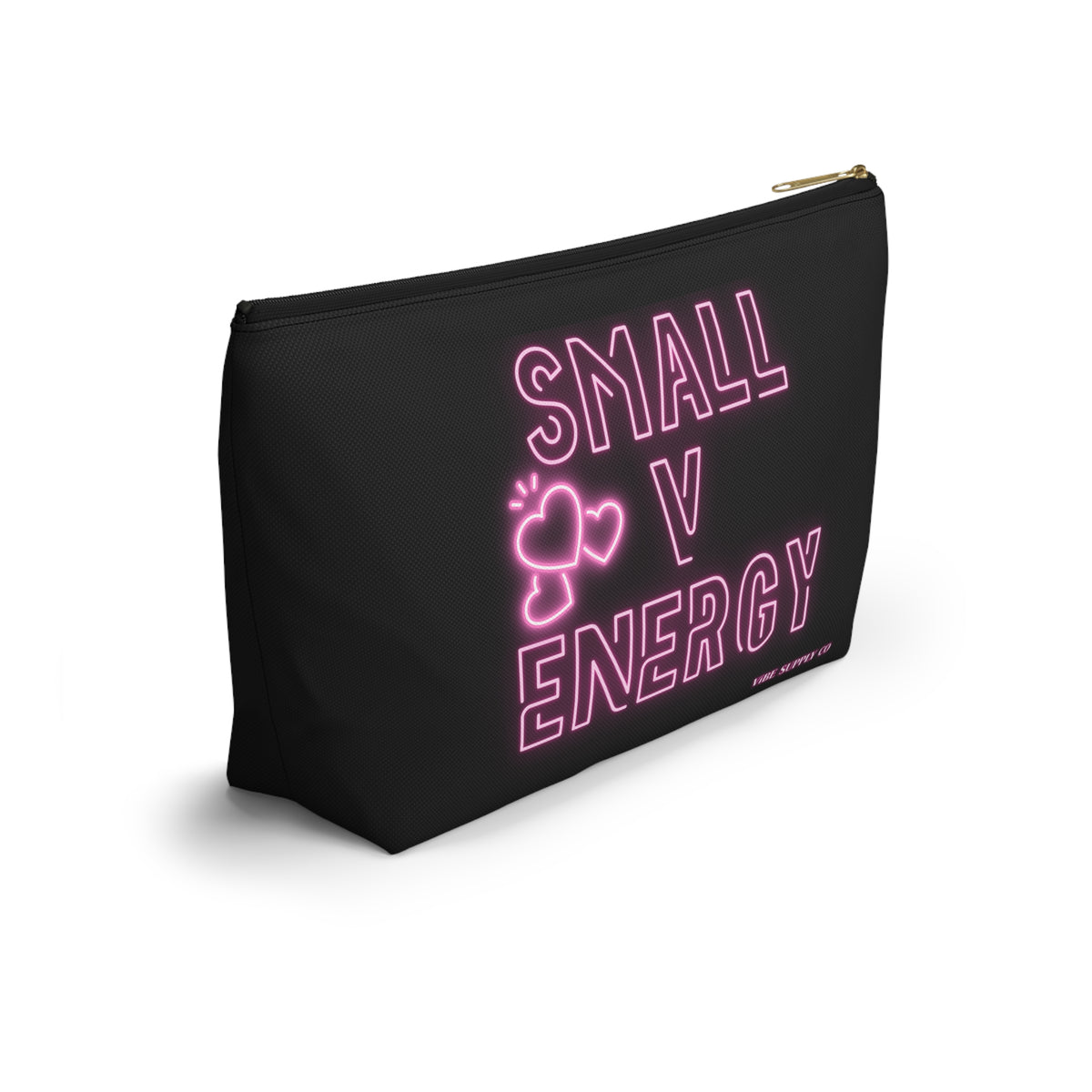 Accessory Pouch — "Small V Energy" Neon Makeup Bag