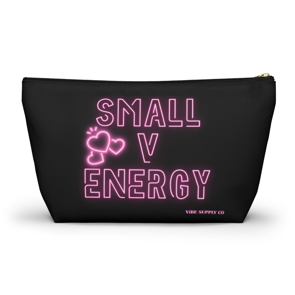 Accessory Pouch — "Small V Energy" Neon Makeup Bag
