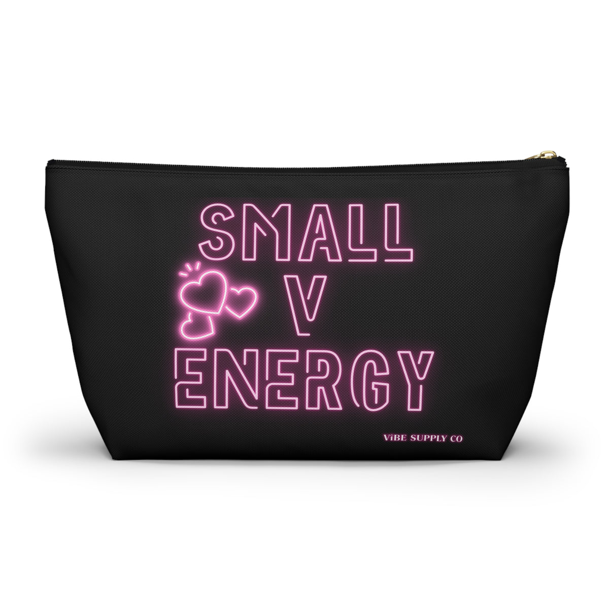 Accessory Pouch — "Small V Energy" Neon Makeup Bag