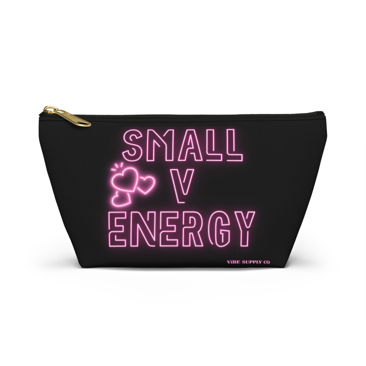 Accessory Pouch — "Small V Energy" Neon Makeup Bag