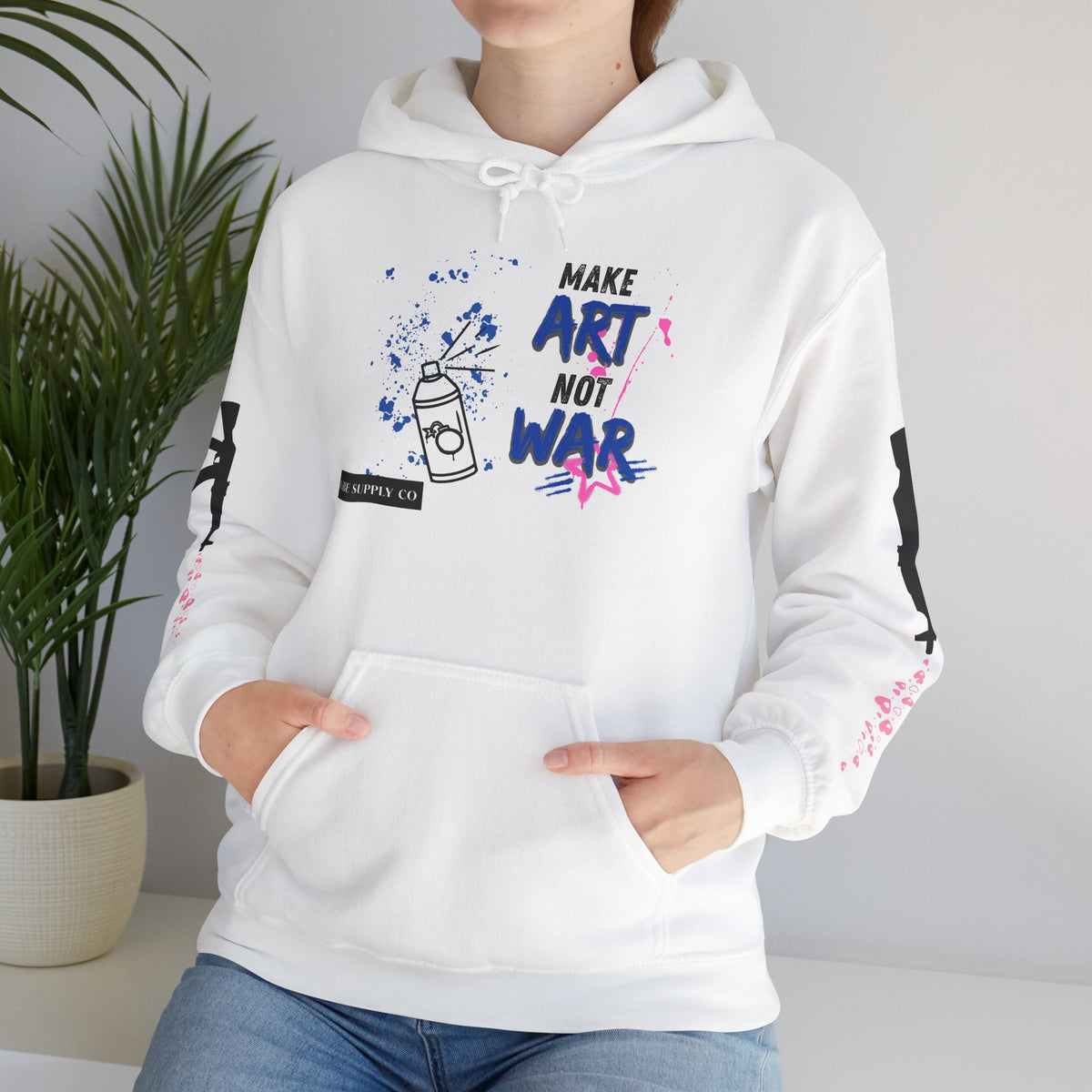 Art Not War Hoodie — "Make Art Not War" Streetwear Pullover