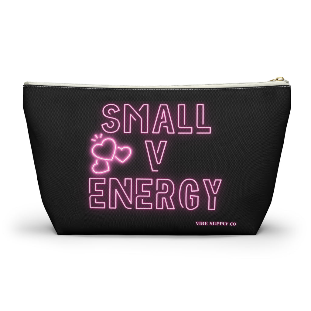 Accessory Pouch — "Small V Energy" Neon Makeup Bag