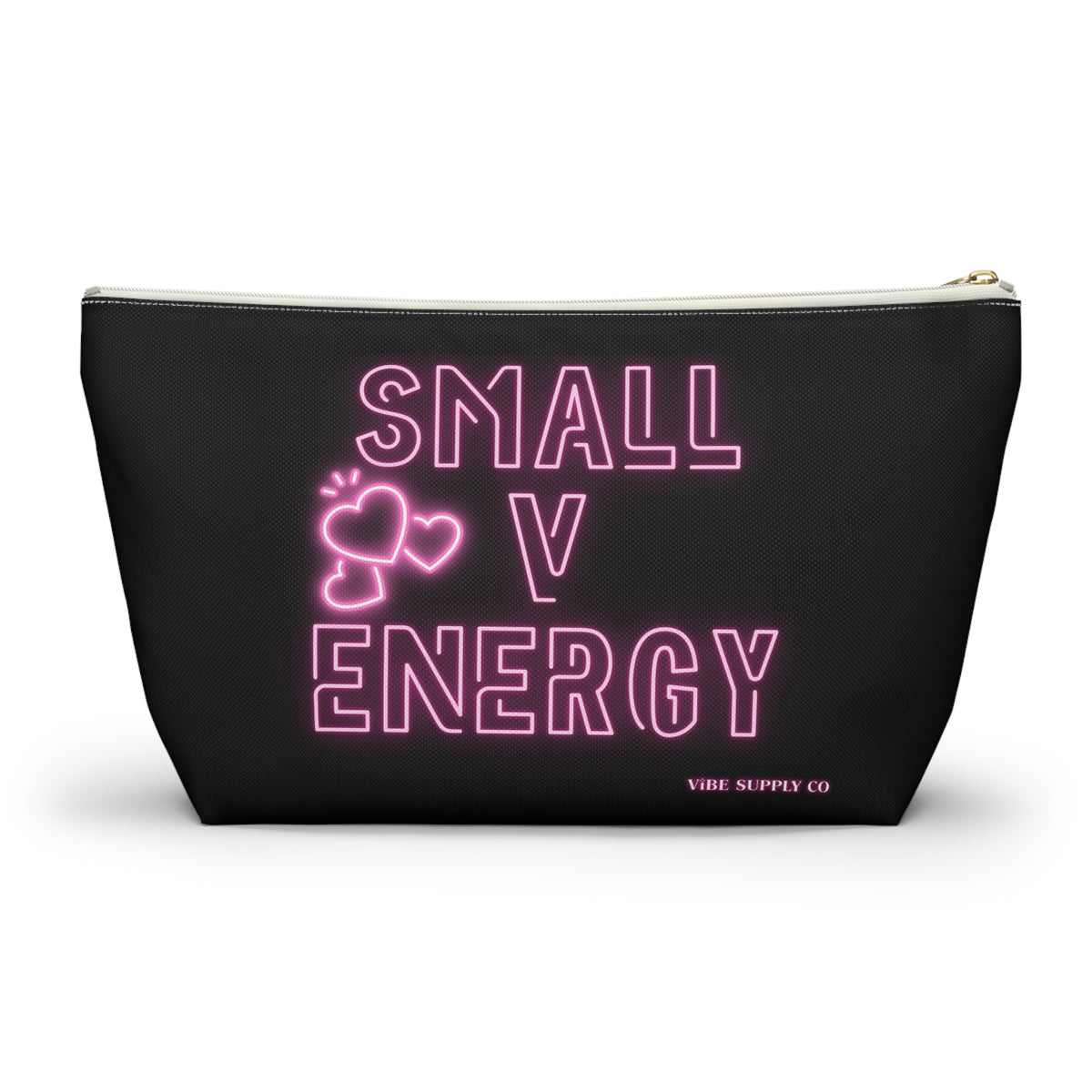 Accessory Pouch — "Small V Energy" Neon Makeup Bag