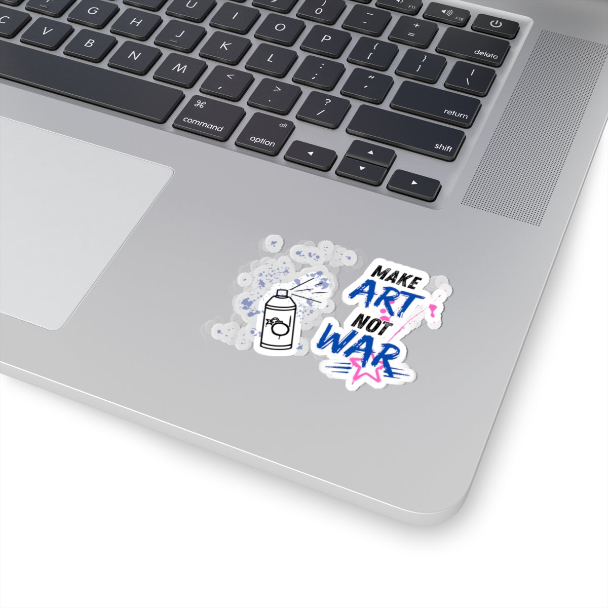 Make Art Not War Sticker — Graffiti Spray Can Kiss-Cut Sticker