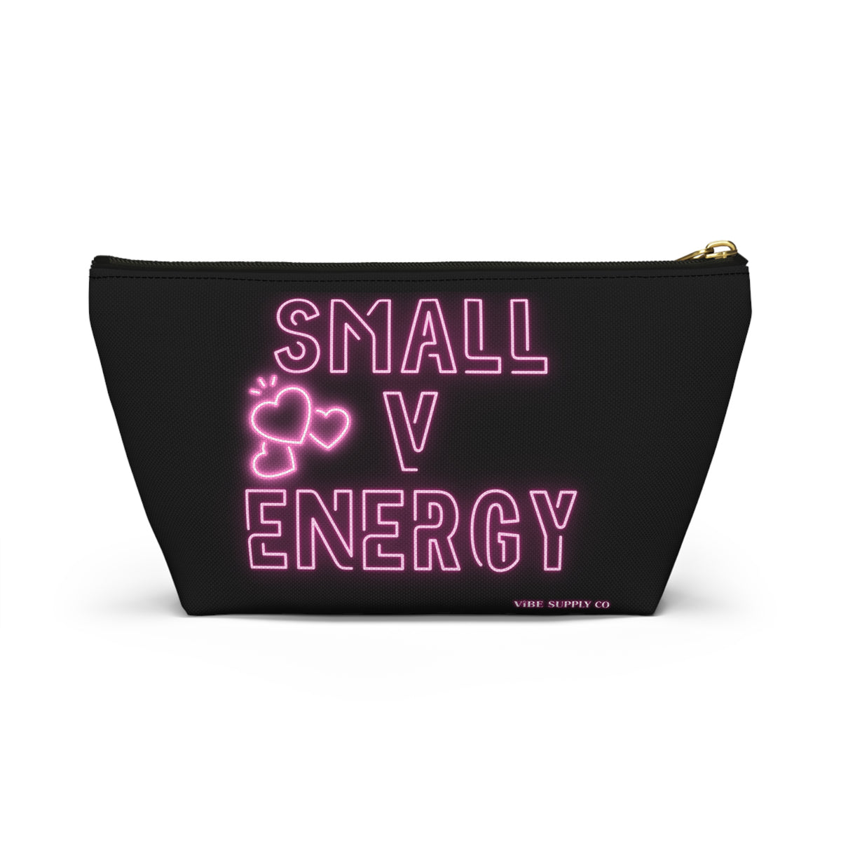 Accessory Pouch — "Small V Energy" Neon Makeup Bag