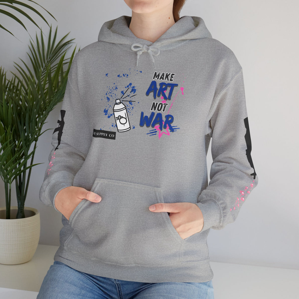 Art Not War Hoodie — "Make Art Not War" Streetwear Pullover
