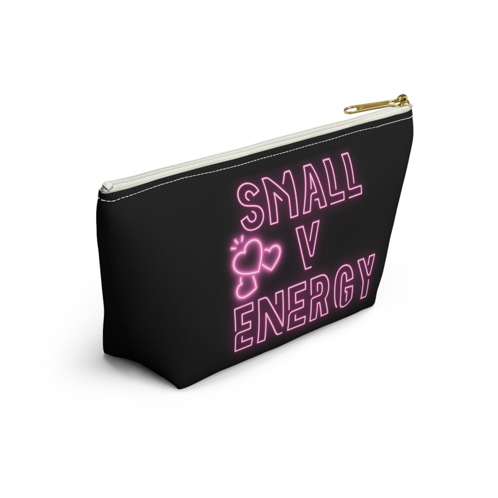 Accessory Pouch — "Small V Energy" Neon Makeup Bag