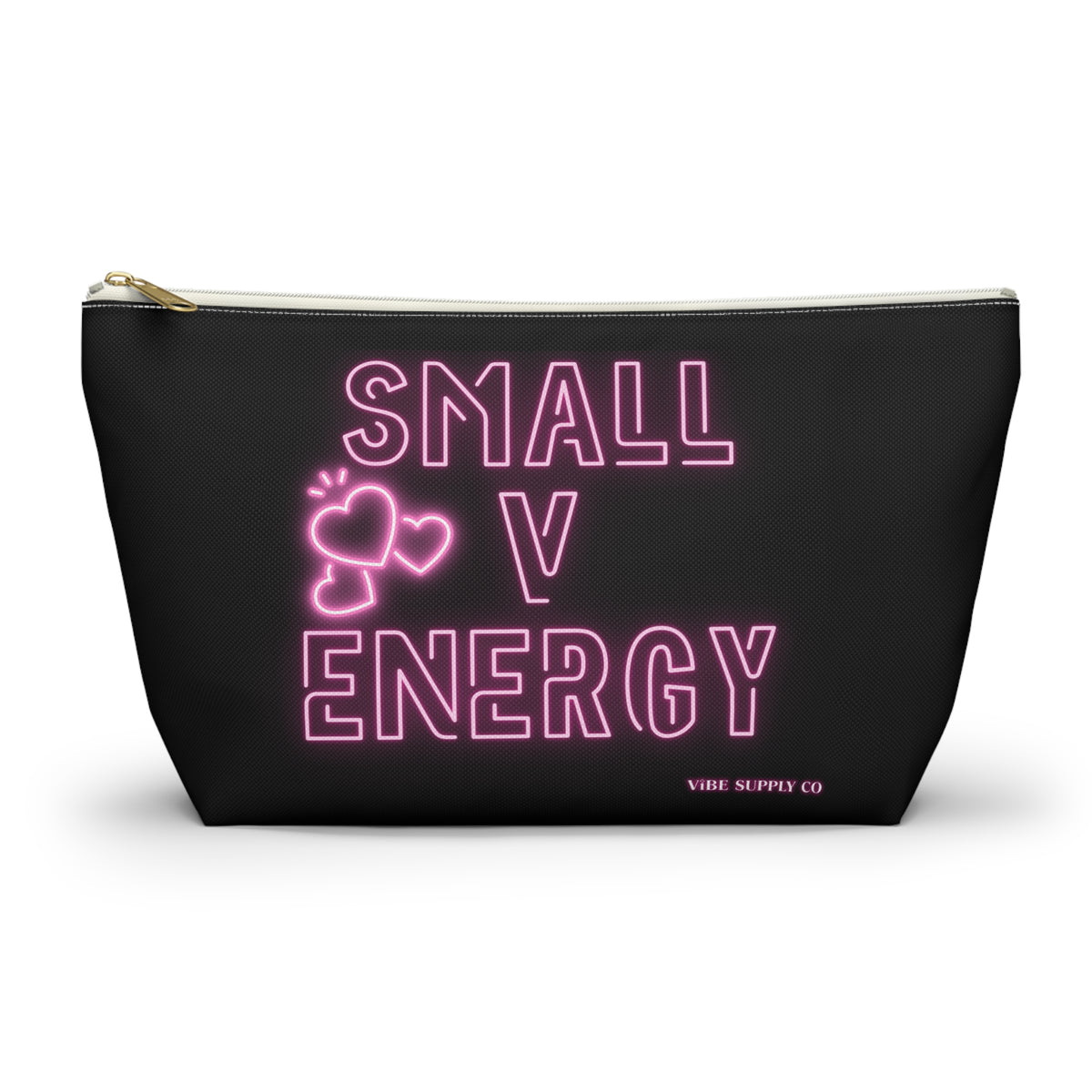 Accessory Pouch — "Small V Energy" Neon Makeup Bag