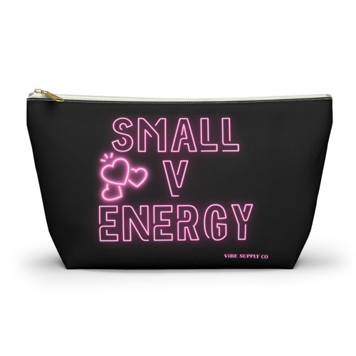 Accessory Pouch — "Small V Energy" Neon Makeup Bag