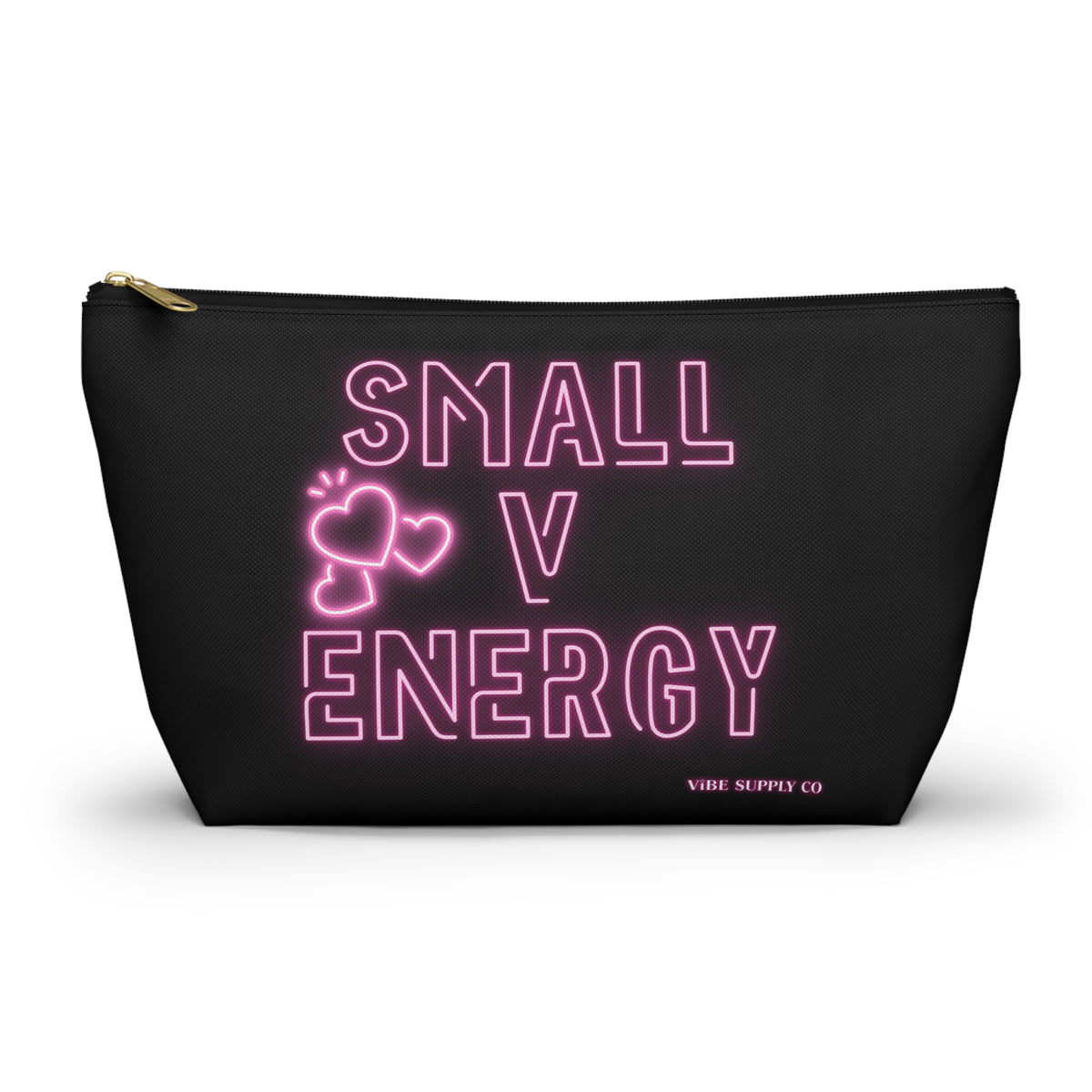 Accessory Pouch — "Small V Energy" Neon Makeup Bag