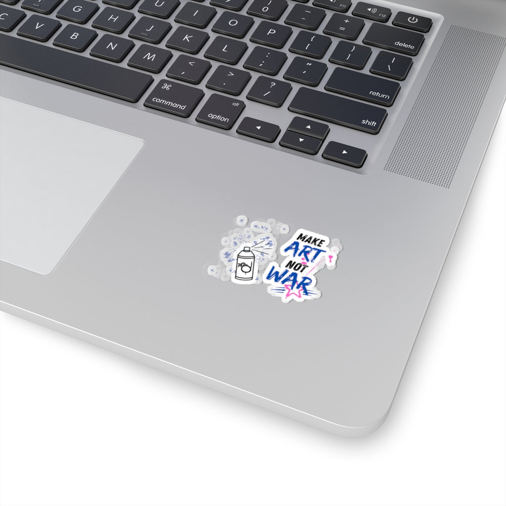 Make Art Not War Sticker — Graffiti Spray Can Kiss-Cut Sticker