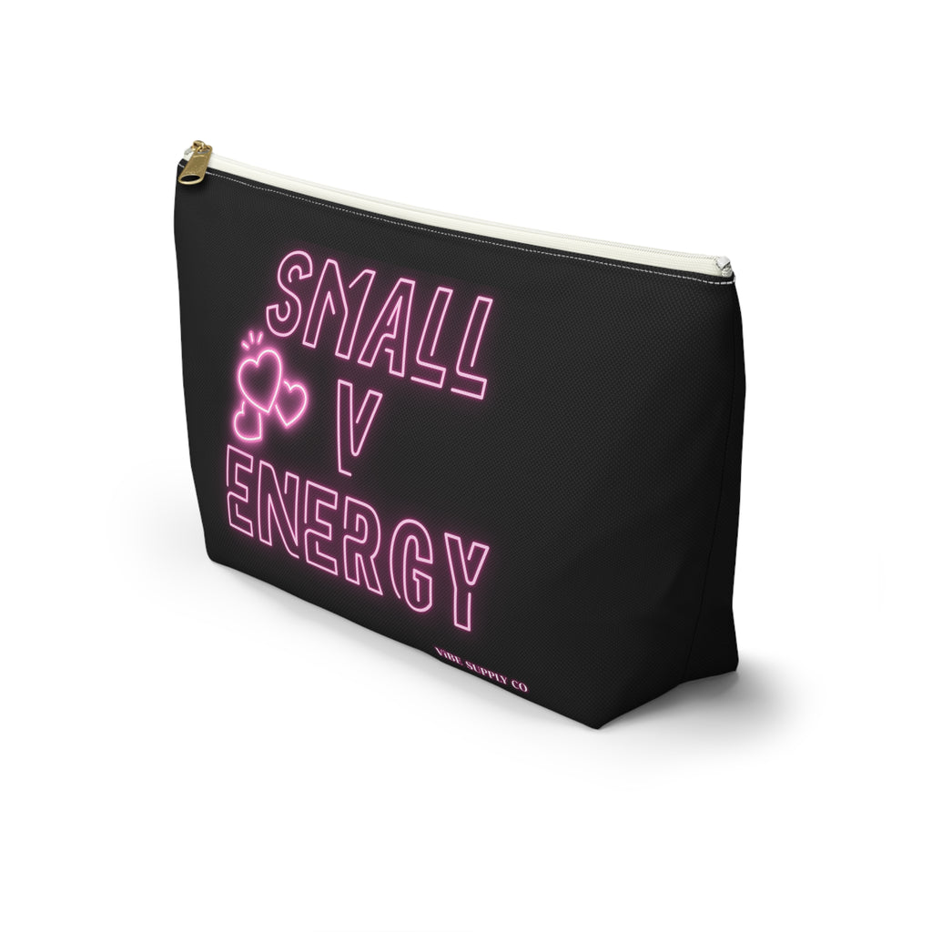Accessory Pouch — "Small V Energy" Neon Makeup Bag