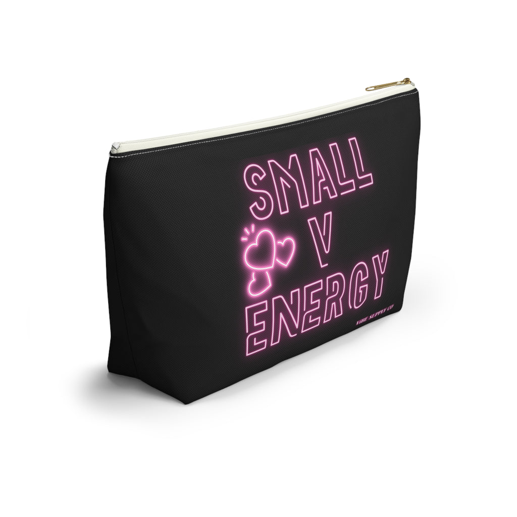 Accessory Pouch — "Small V Energy" Neon Makeup Bag