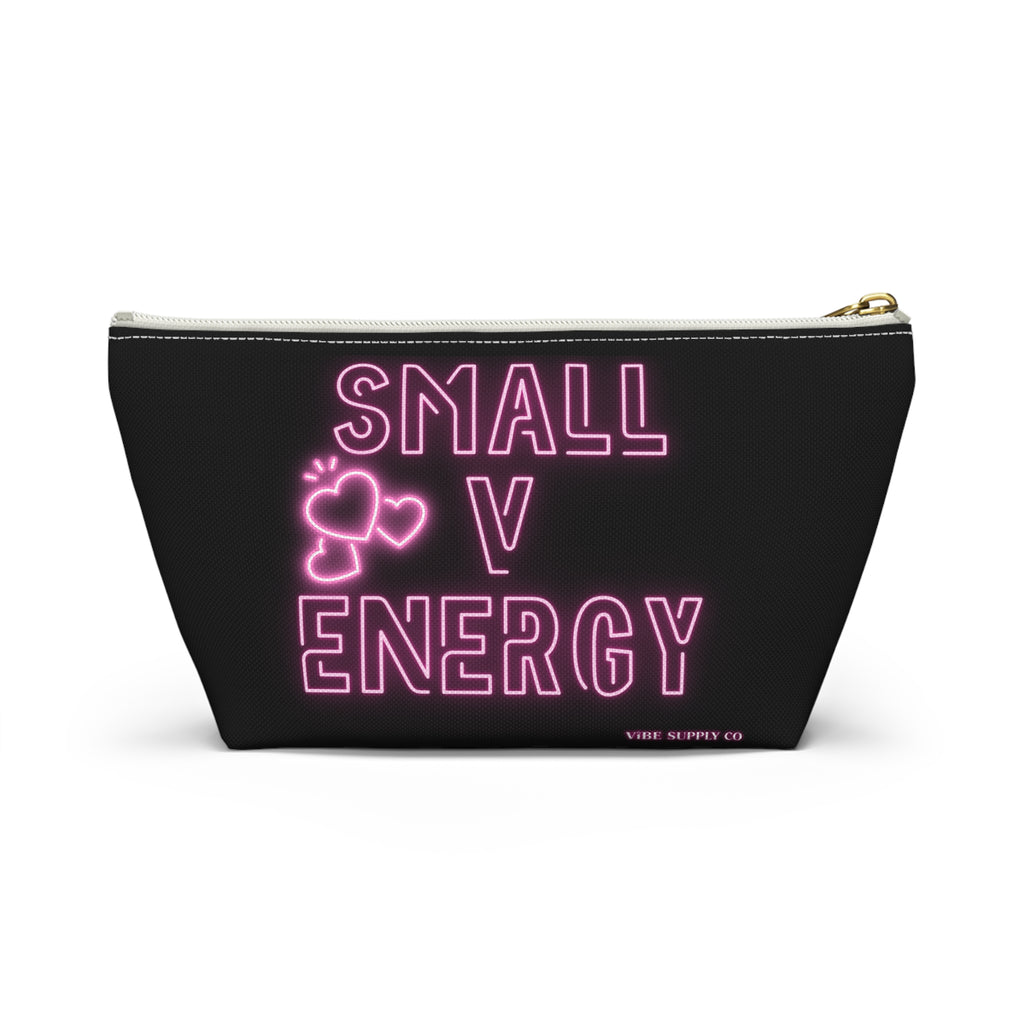 Accessory Pouch — "Small V Energy" Neon Makeup Bag