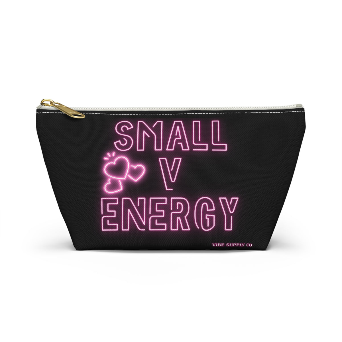Accessory Pouch — "Small V Energy" Neon Makeup Bag